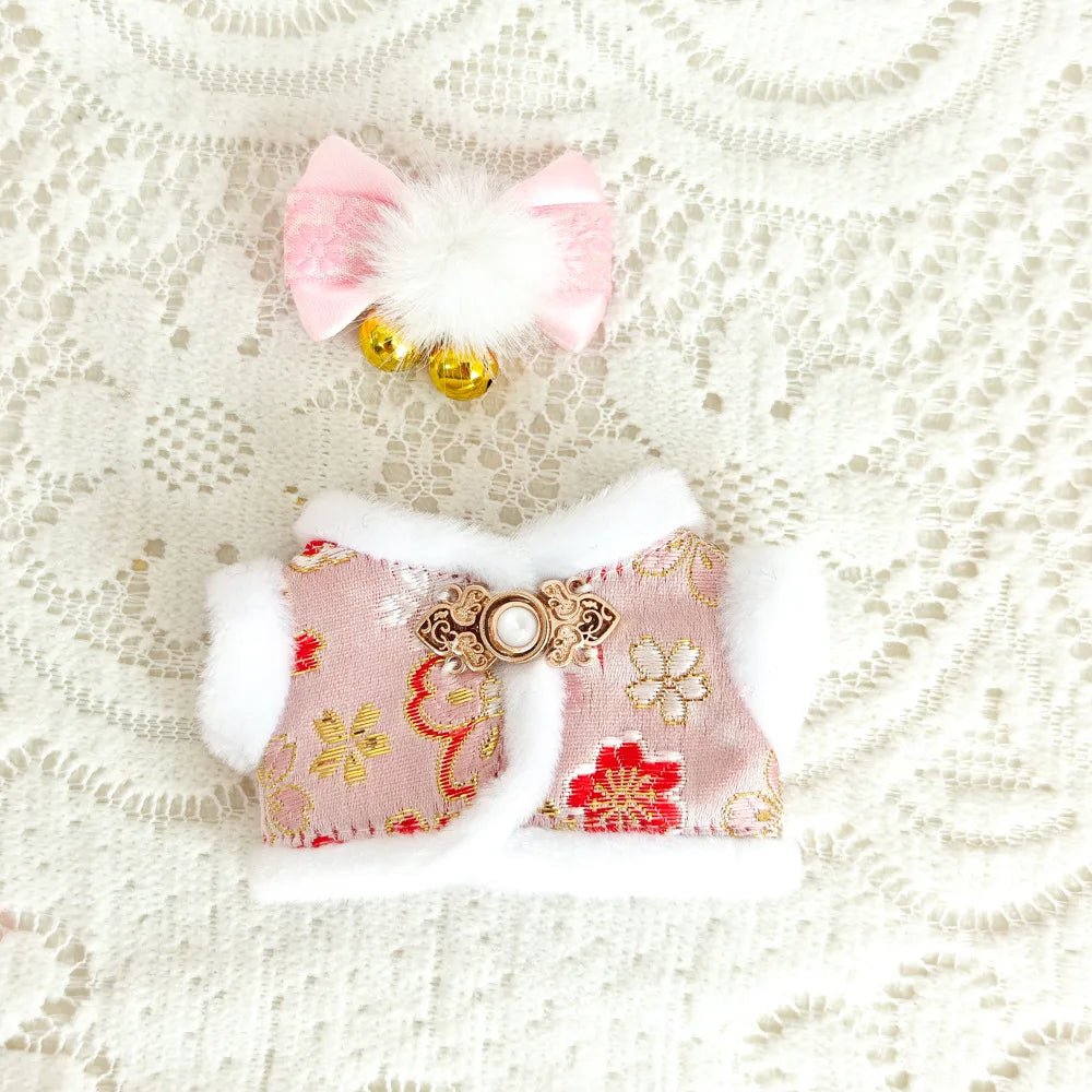 17cm Mini Plush Doll'S Clothes Outfit Accessories For Labubu V1 V2 Christmas Cookie Man Sweater Hat Clothing New Year Gift