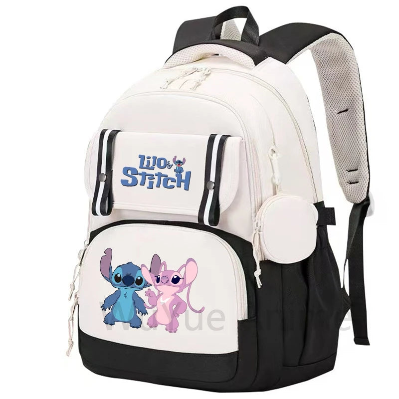 Anime Lilo Stitch Backpack Large Capacity Bookbag for Boy Girl Men Women Leisure Waterproof Laptop Travel Bag Kid Gift Mochila