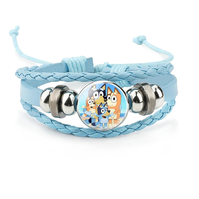 Cartoon Bluey Bracelet Animation Dopamine Hand-knitted Jewelry Hand Jewelry Cute Toys for Boys Girls