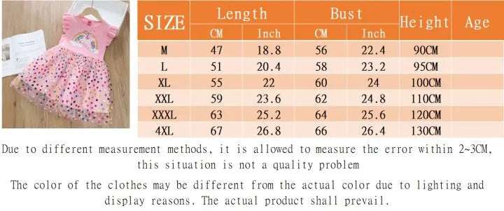 Kids Dresses for Girls Sohort Sleeve Unicorn Girls Sequins Costume Princess Dress Kids Daily Clothes