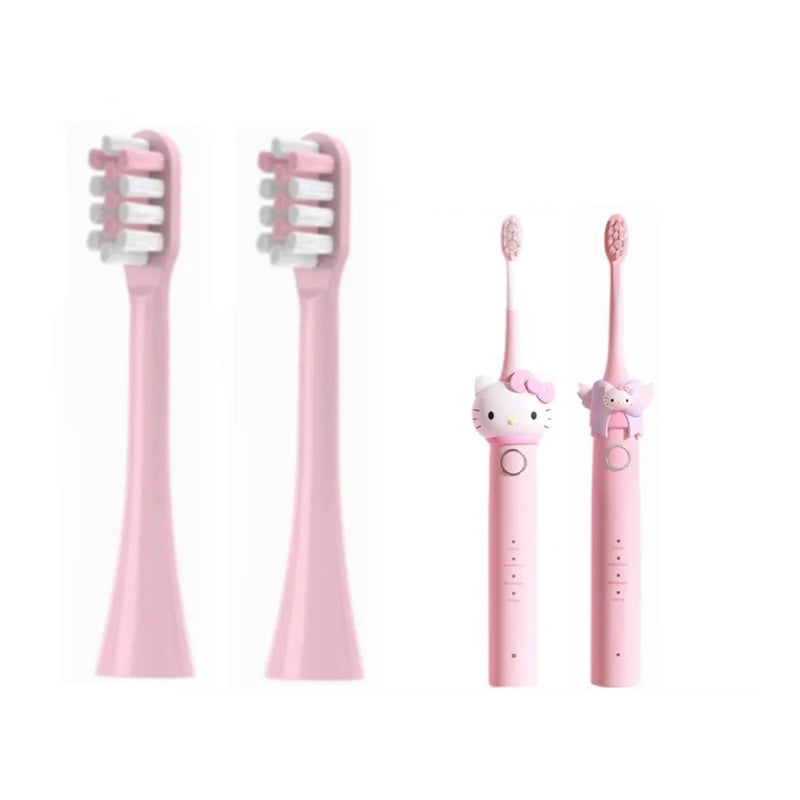 Kawaii Sanrio HelloKitty Electric Toothbrush Cute Anime Soft Hair Travel Portable Fiber Toothbrush Girl Oral Care Cleaning Brush