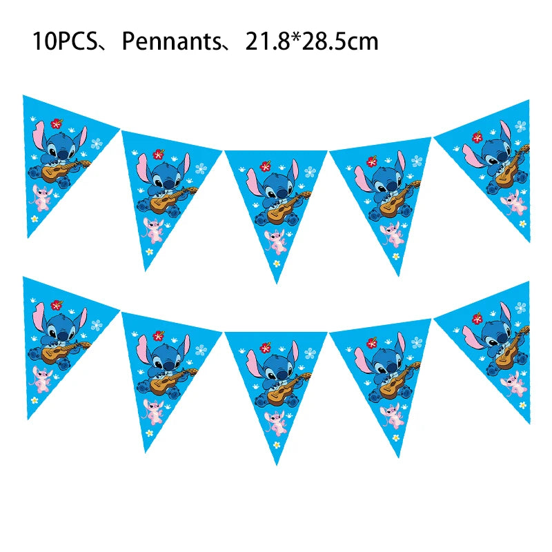 Stitch Party Supplies For Child Lilo And Stitch Birthday Party Decorations Balloons Banner Tablecloth Backdrop Tableware