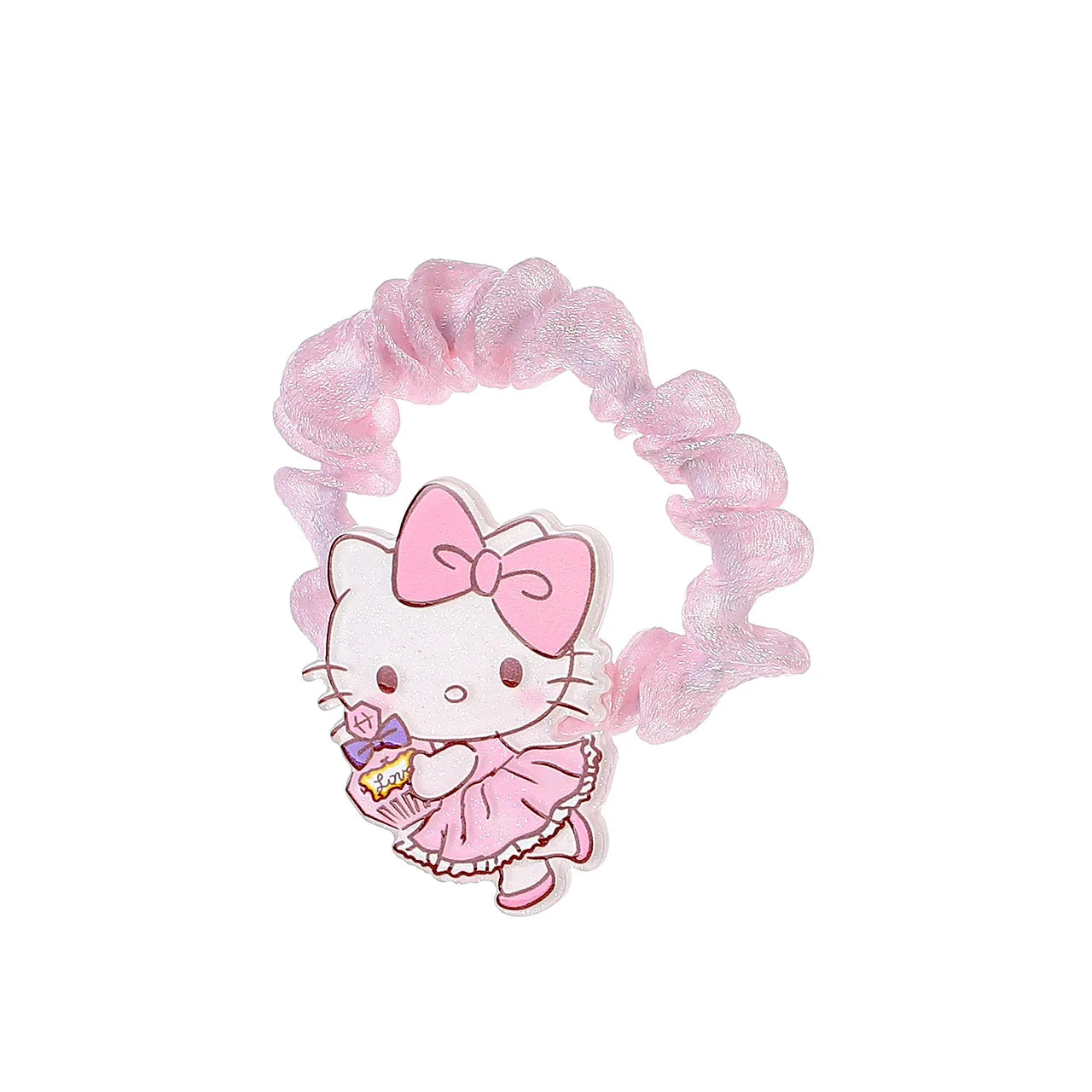 Sanrio Hello Kitty Cat Hair Band Cute Cartoon Girl&Child Sweet Kawaii Bestie Hairpin Charm Ponytail Holder Holiday Gifts