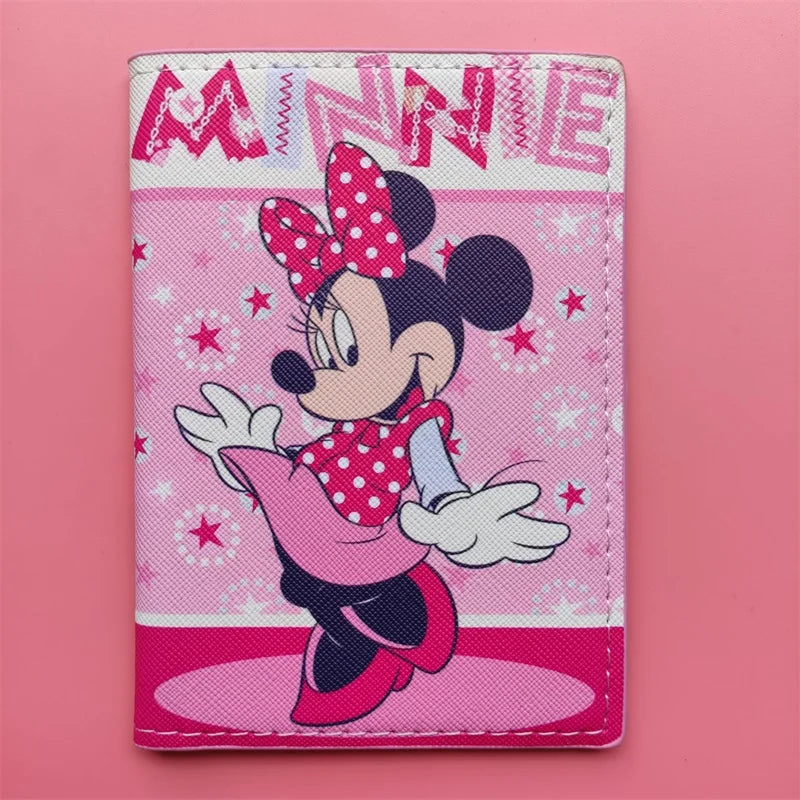 Lovely Minnie Passport Cover for Girls Travel Passport Case Leather Red Cute Passport Wallet Purse Kids Passport Holder