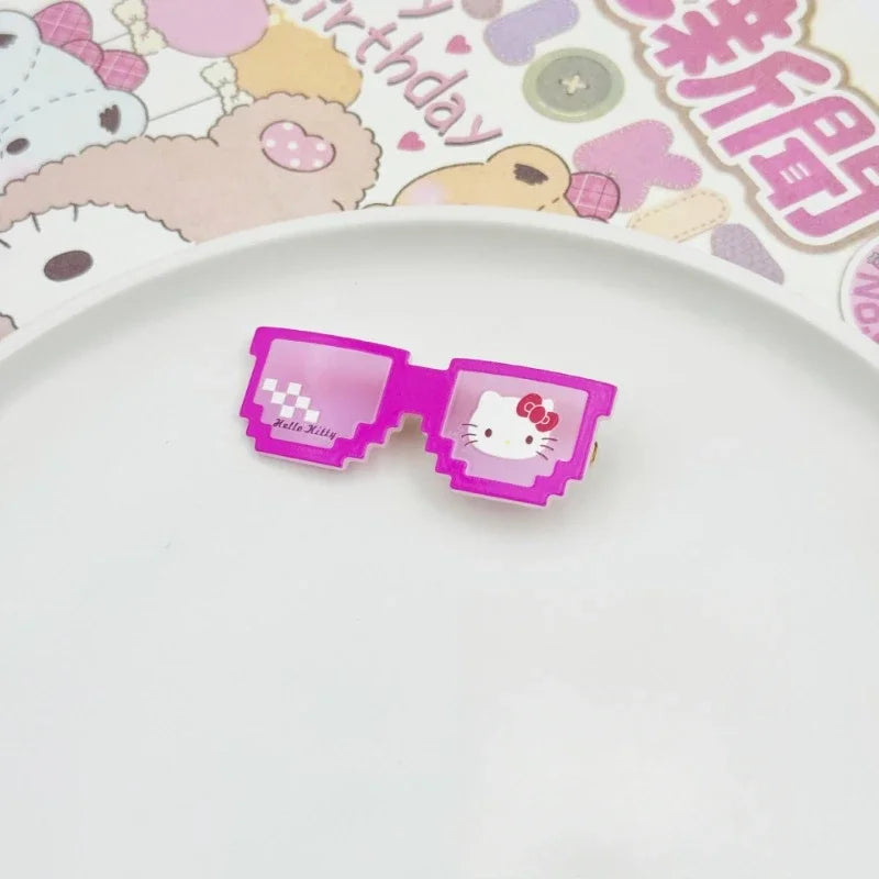 Sanrio Hello Kitty Hair Clip for Women Cute Anime Cartoon Kuromi My Melody Charm Girls Hair Accessories Glasses Bangs Clip Gifts