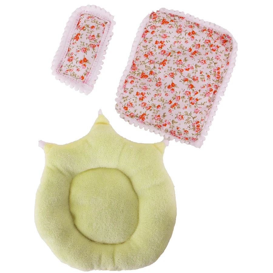 17cm Mini Doll's Accessories Set For Labubu Doll Pop 3Pcs/Set Bed+Quilt+Pillow Pajamas Sleeping Bag Dollhouse Gift,Girl's Toys
