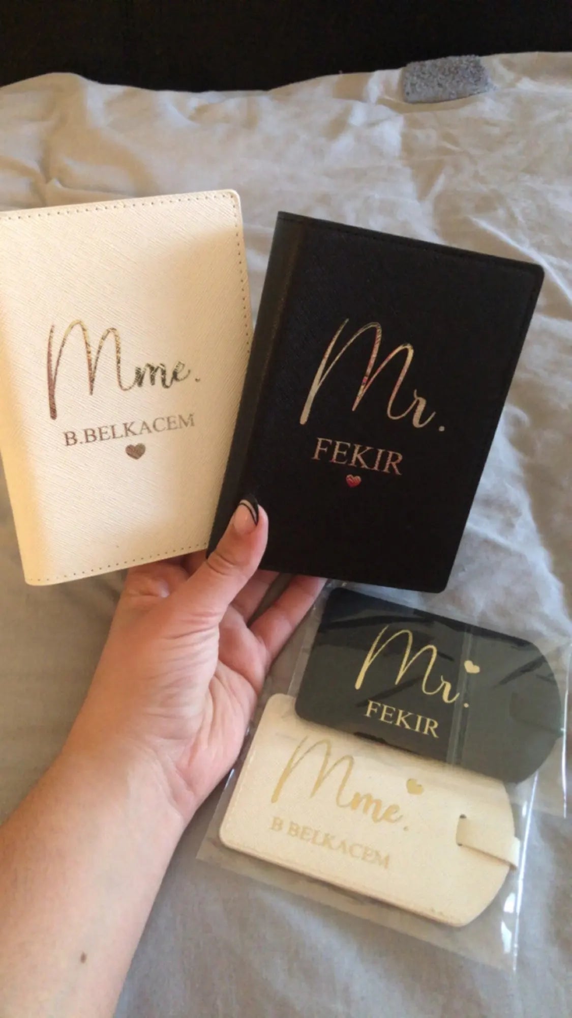 Personalized Passport Holder Leather Luggage Tag Travel Wallet Set Custom Bridesmaid Gifts Proposal For Her Christmas Gifts
