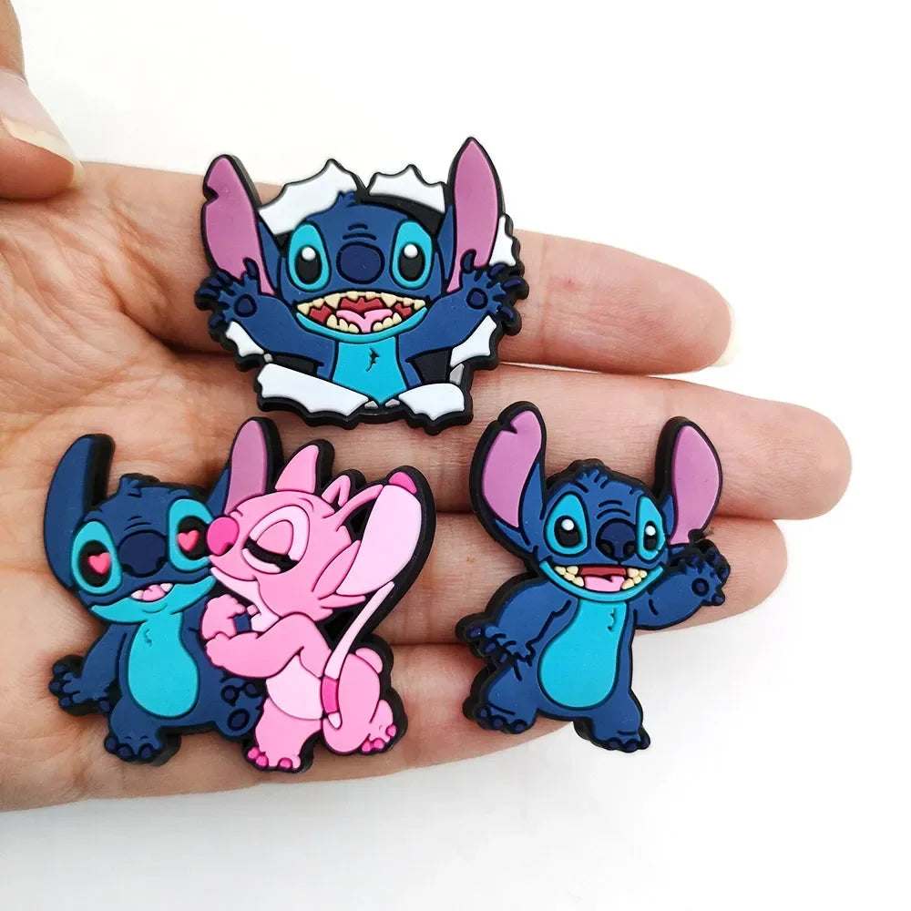 12pcs Stitch Collection Shoe Charms for Crocs DIY Shoe Decorations Accessories Shoe Sandal Decorate for Kids Party Gift