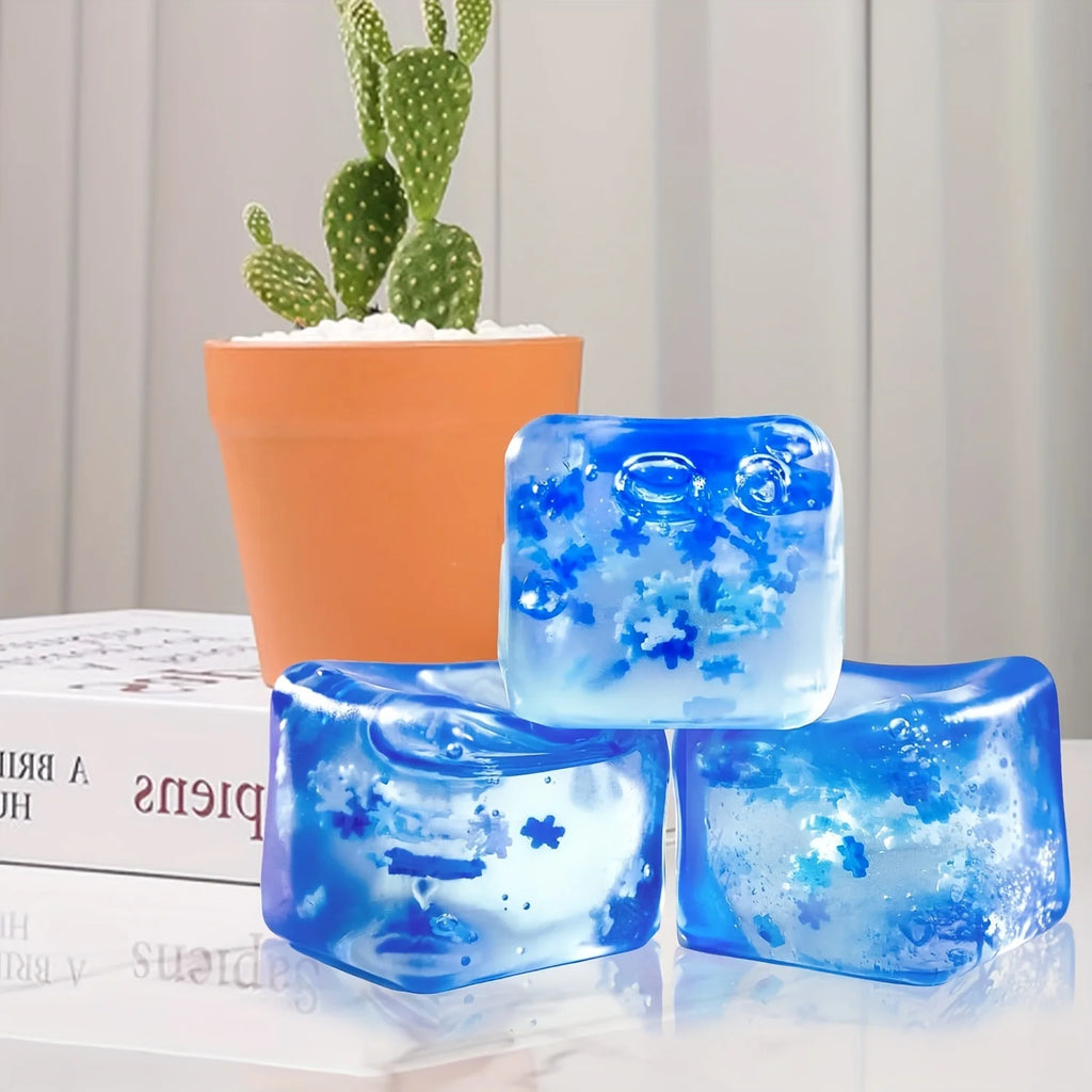 1pc Squishy Ice Cube Stress Balls Stress Balls for Kids and Adults Anxiety Relief, Funny Stress Calming Toys