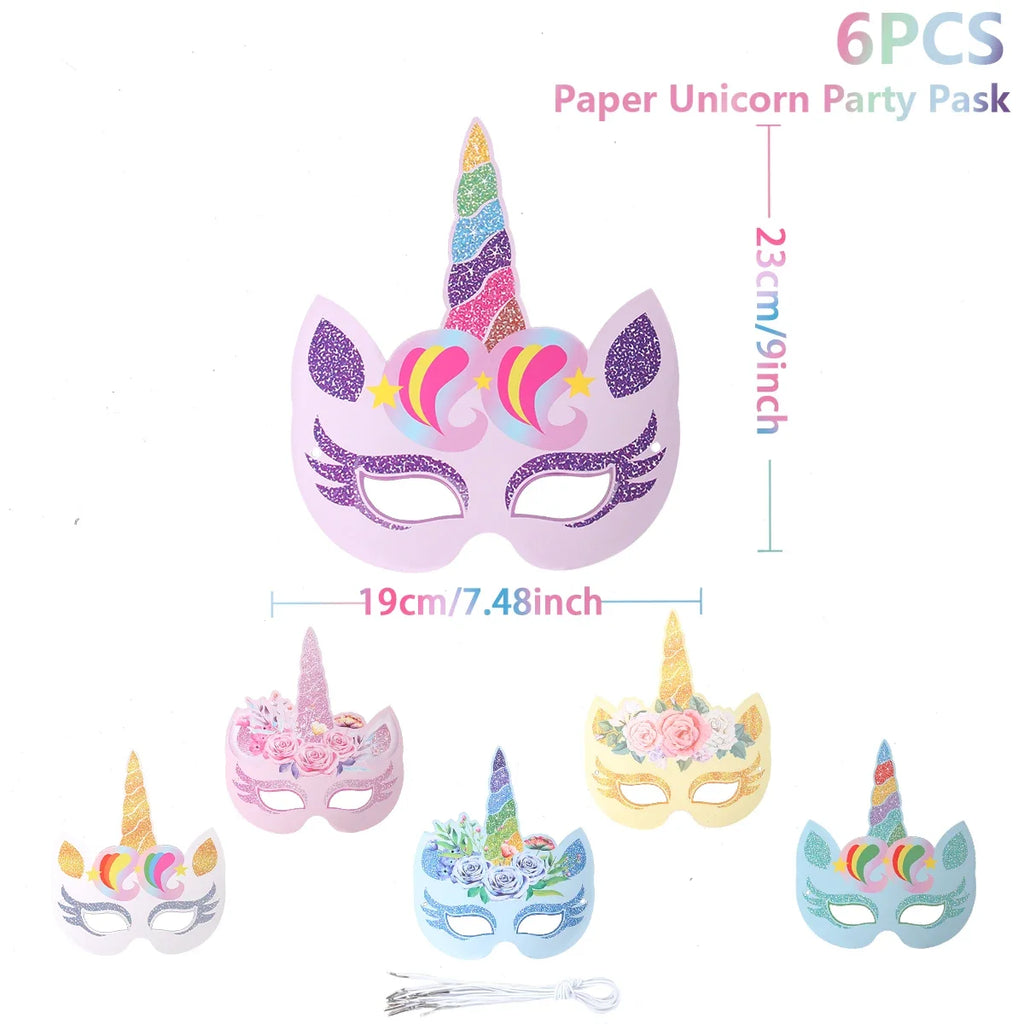 Unicorn Party Decoration Disposable Tableware Unicorn Birthday Party Decorations Kids Baby Shower Girl Birthday Party Supplies