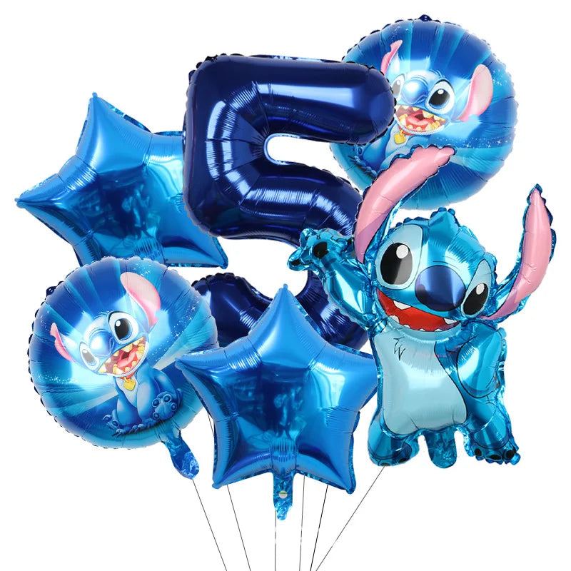 New Stitch Birthday Party Decoration Tableware Balloons Cups Plates Banner Straws Lilo And Stitch Theme Party Supplies Toy Gifts