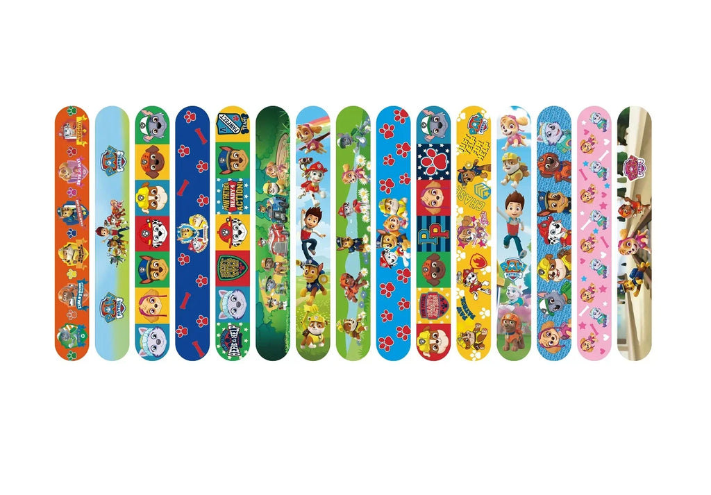 15pcs Paw Patrol Slap Bracelets Party Favors Birthday Party Gifts Baby Shower Decorations Snap Band for Kids Girls Boys