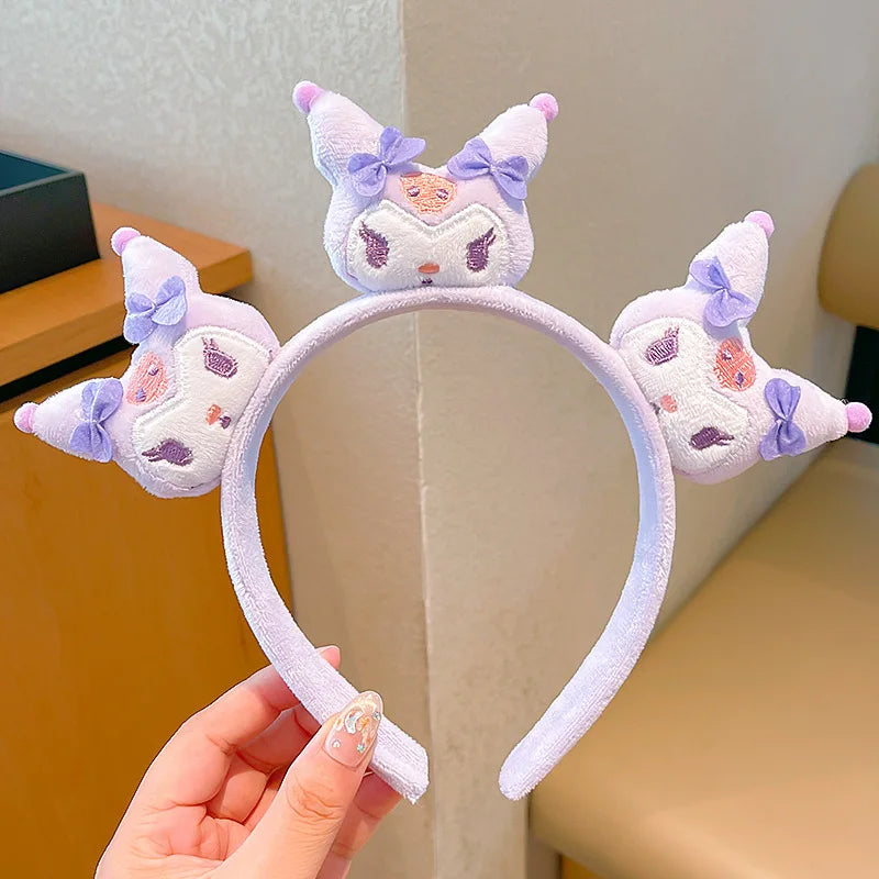 New Cute Sanrio Anime Kuromi My Melody Cinnamoroll Headwear Kids Hair Accessories Home Ornament Charm Gift