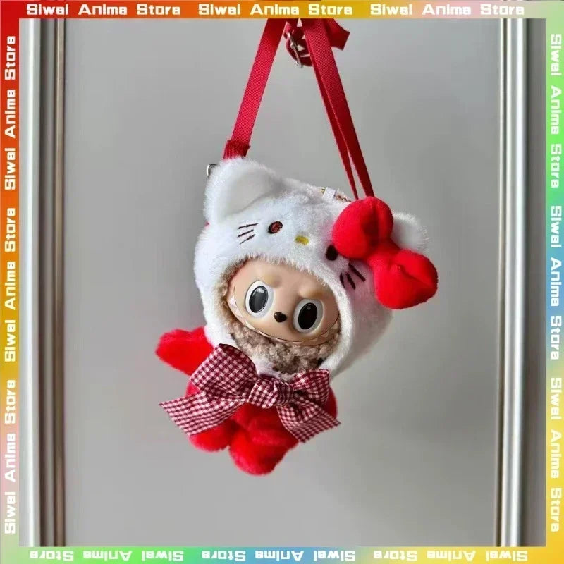 Sanrio Doll Clothes Head Covering Kawaii Anime Hello Kitty Kuromi Melody Cinnamoroll Clothing Cute Labubu Plush Clothes Gift