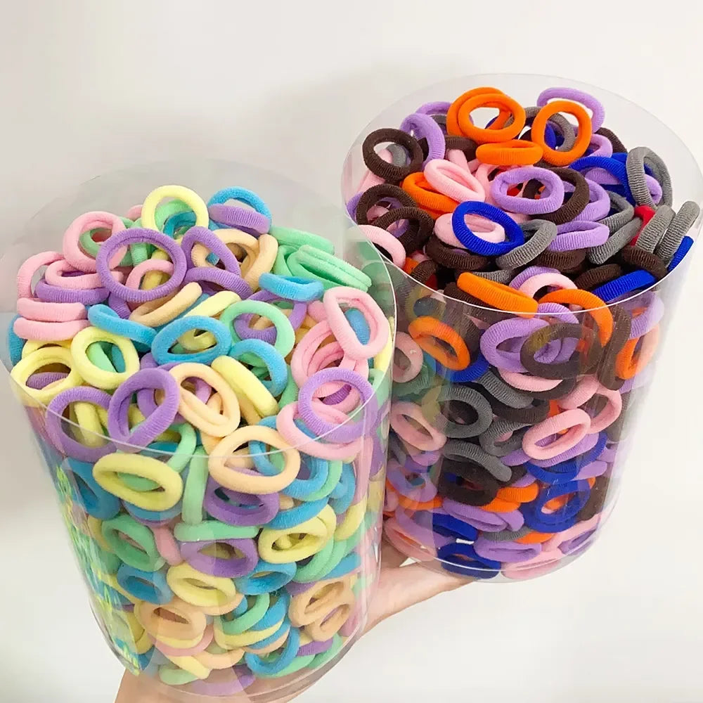 50/100/300pcs Kids Elastic Hair Bands Girls Sweets Scrunchie Rubber Band for Children Hair Ties Headband Baby Hair Accessories