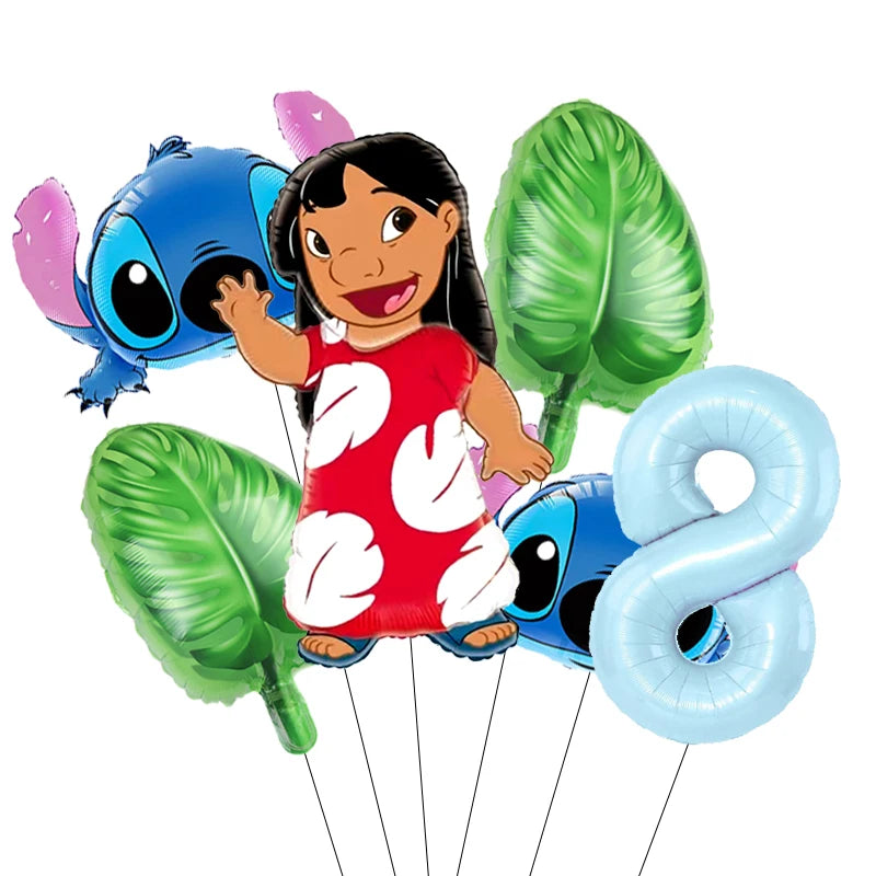 Lilo & Stitch Party Balloons Stitch Number Balloon Garland Arch Kit Baby Shower Birthday Party Decor Kids Toy Gift
