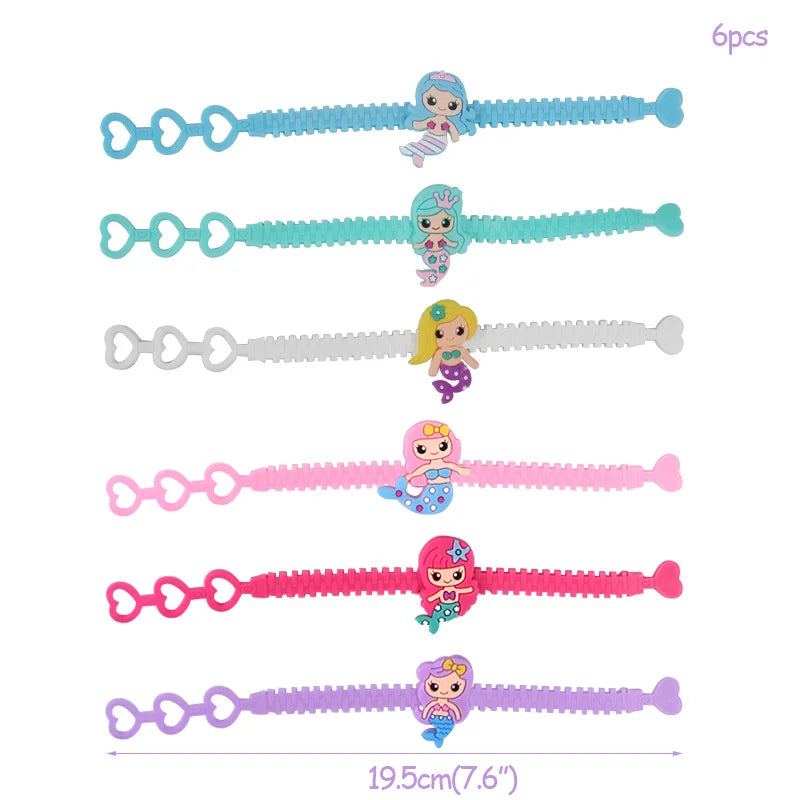 Little Mermaid Party Favors Memmaid Glasses/Tattoo Stickers/Headband/Clap Circle Toy Girls Birthday party gift Decor Baby Shower
