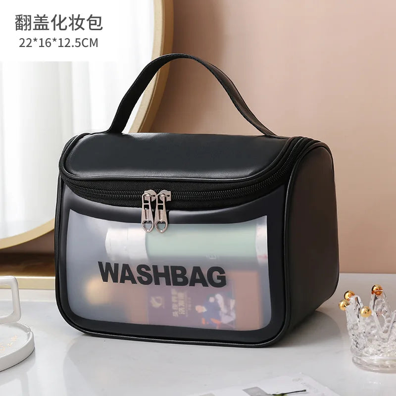 Makeup Beauty Wash Organizer Toiletry Pouch Storage Kit Bath Case Women Travel Pink White Make Up Bags Girl Cosmetic Bag