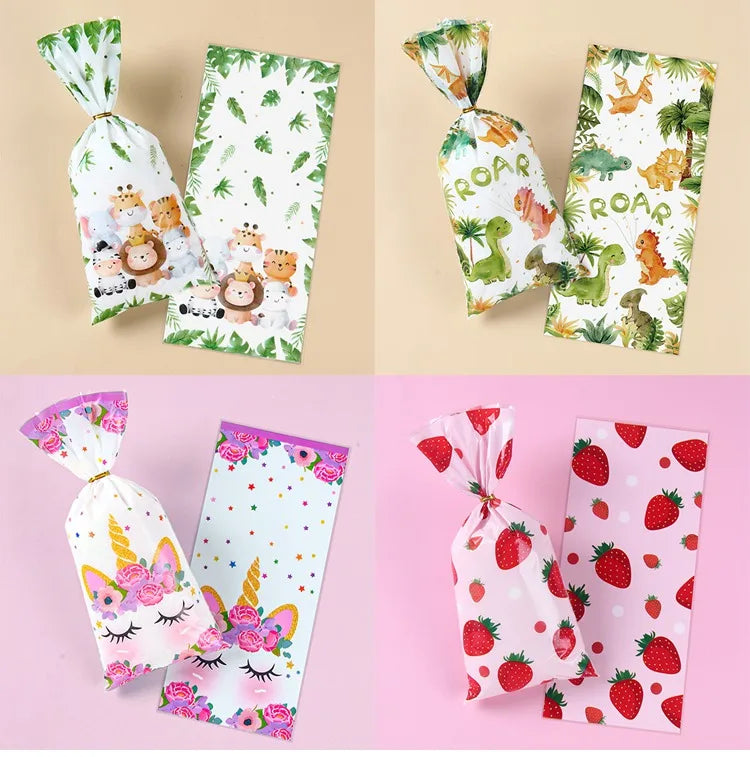 25/50/100pcs Unicorn Candy Bags Gift Packing Bags Birthday Party Decor Gift Bag for Guest Girl Birthday Supplies Baby Shower