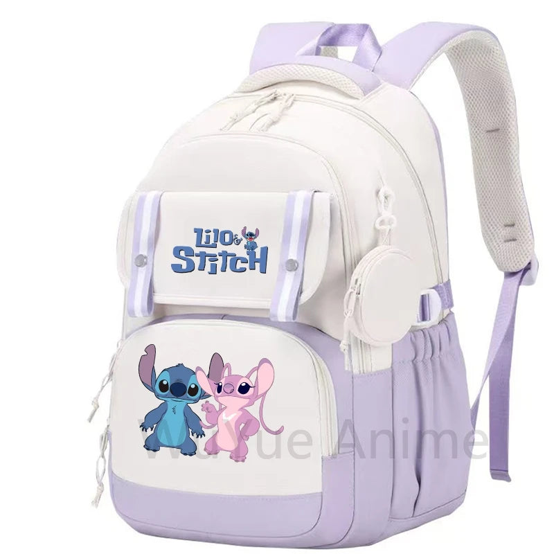 Anime Lilo Stitch Backpack Large Capacity Bookbag for Boy Girl Men Women Leisure Waterproof Laptop Travel Bag Kid Gift Mochila