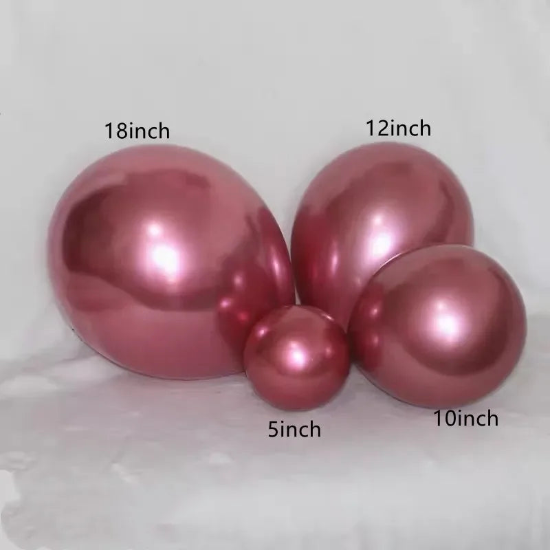 5/10/12/18 Inch Metallic Balloon Chrome Mermaid Theme Metal Air Latex Balloons Wedding Birthday Party Decoration Baby Shower