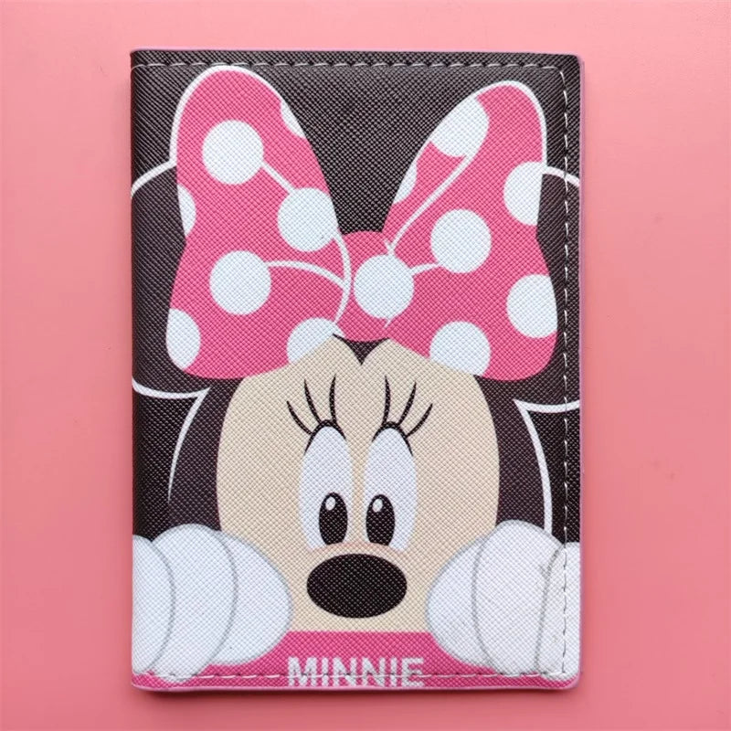 Lovely Minnie Passport Cover for Girls Travel Passport Case Leather Red Cute Passport Wallet Purse Kids Passport Holder
