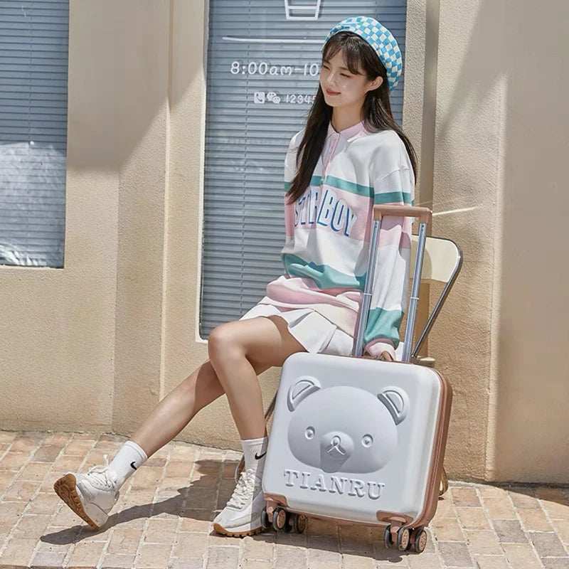 Hot!New Kids cartoon suitcase with handbag 20 inch girls trolley suitcase Travel luggage boys fashion rolling luggage