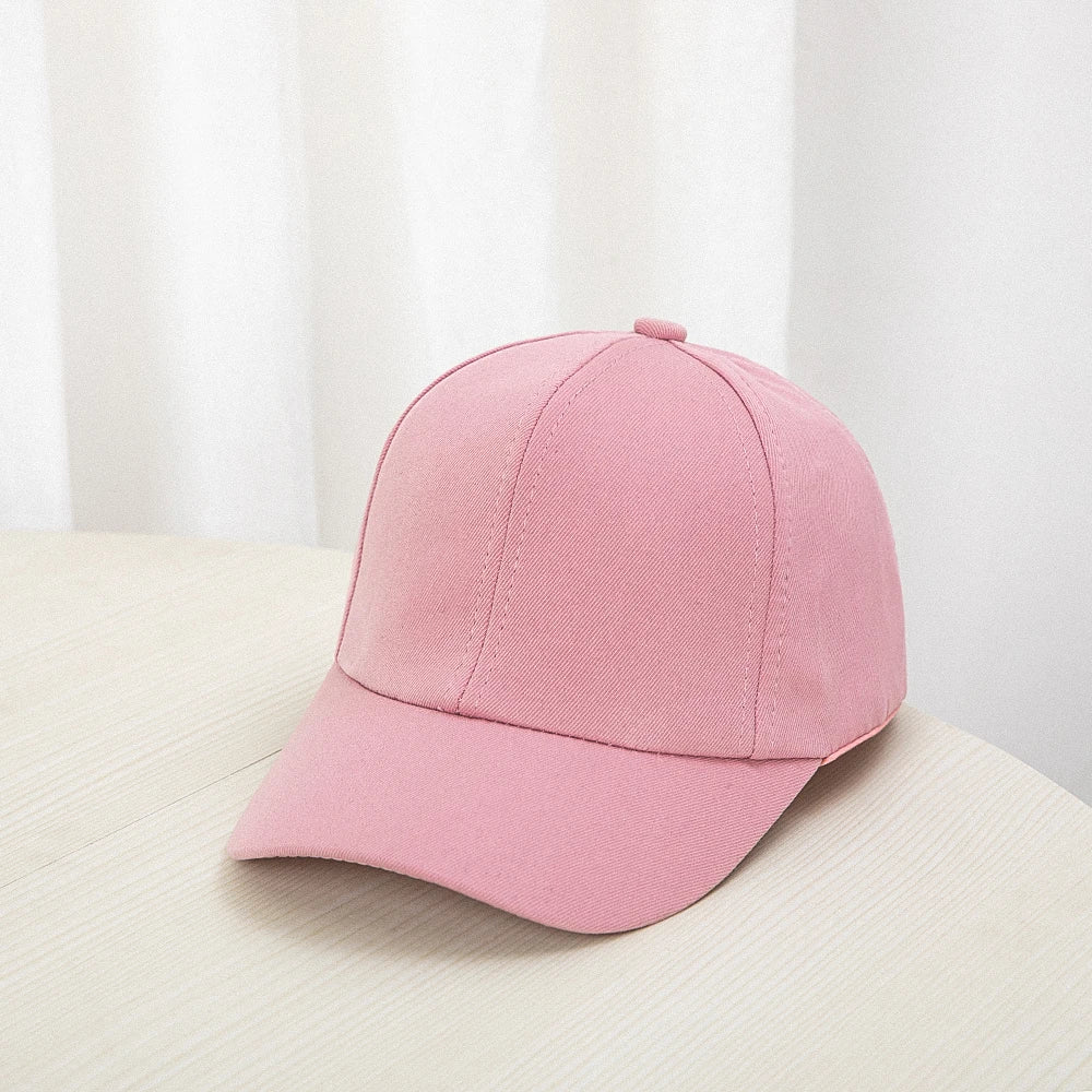1pcs 2024 New   Fashion Candy Color Kids Baseball Cap  Sun Protection Adjustable Travel Children Baseball Cap