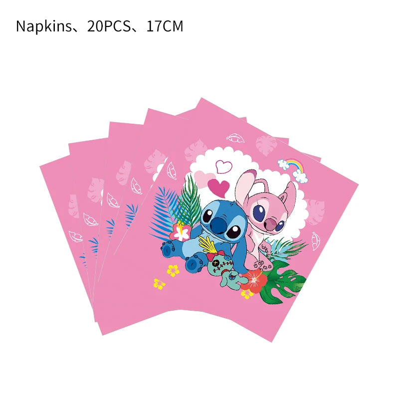 Lilo And Stitch Birthday Decorations Stitch Birthday Girl Party Decor Supplies Balloons Backdrop Banner Plates Cups Tablecloth
