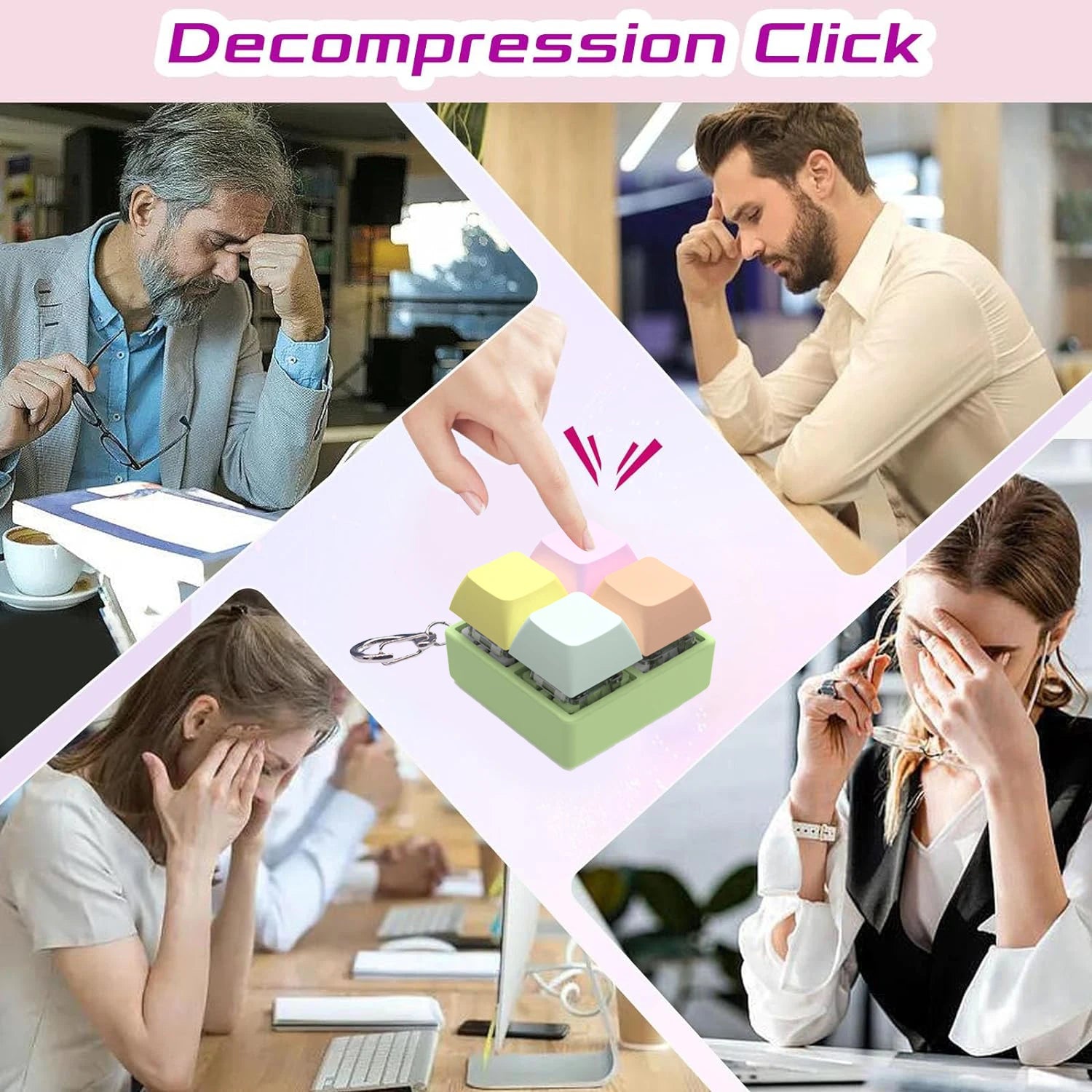 Decompression keyboar Stress Relieving Toys Release Stress Autism Anxiety Relieve Adult Kids Stress Relief Anti-Stress Fingertip