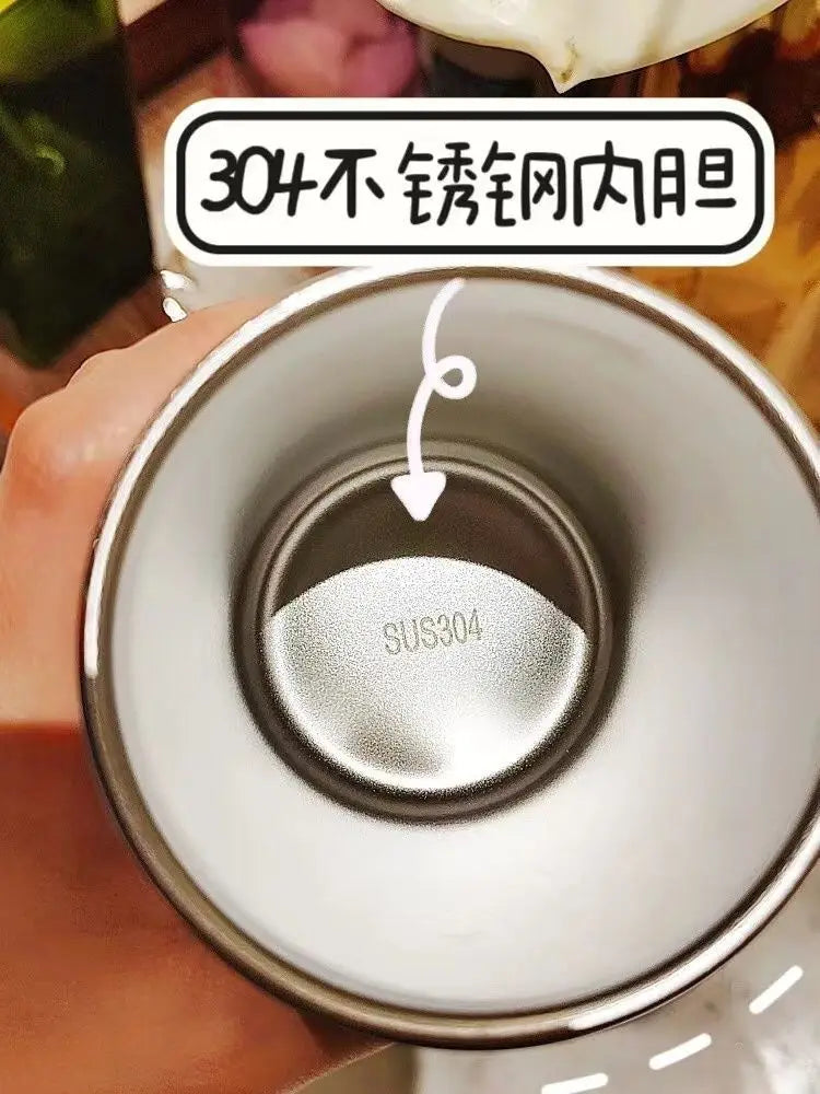 New Lilo & Stitch Cartoon Animation Creative Stainless Steel Mouthwash Cup Fashionable Personality High-Looking Toothbrush Cup