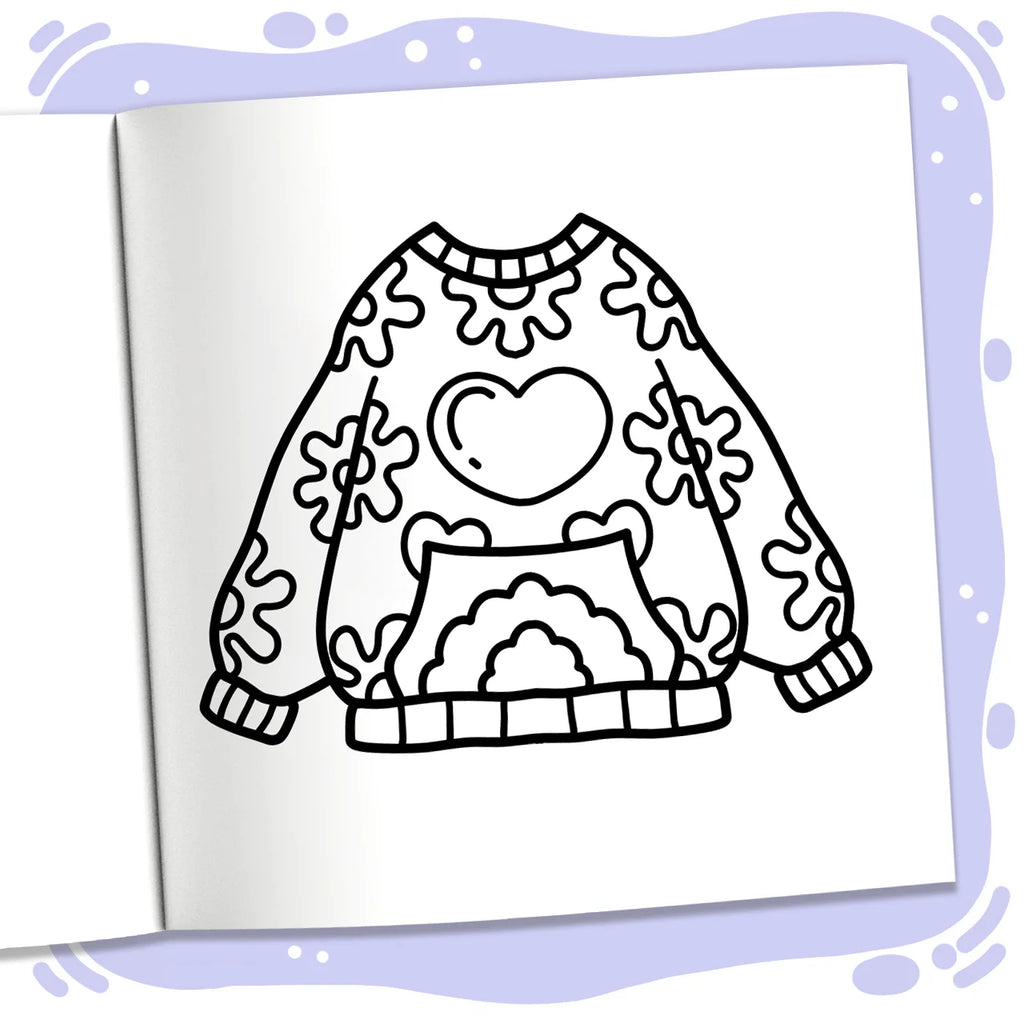 Bold and simple pattern coloring book for fashionable atmosphere, cute picture book for adults and teenagers, and coloring book