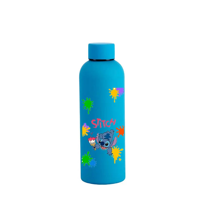 Lilo&Stitch Insulated Cup Sports Small Mouth Bottle Angel Colour Double-layer Vacuum Stainless Steel Cola Coffee Frosted Bottle