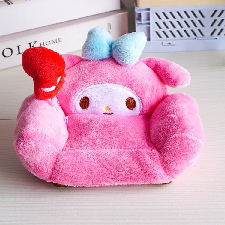 17cm Labubu Doll Storage Bag Cute Transparent Cotton Doll Crossbody Bag Toy Display Cabinet BJD Mini Sofa Accessories