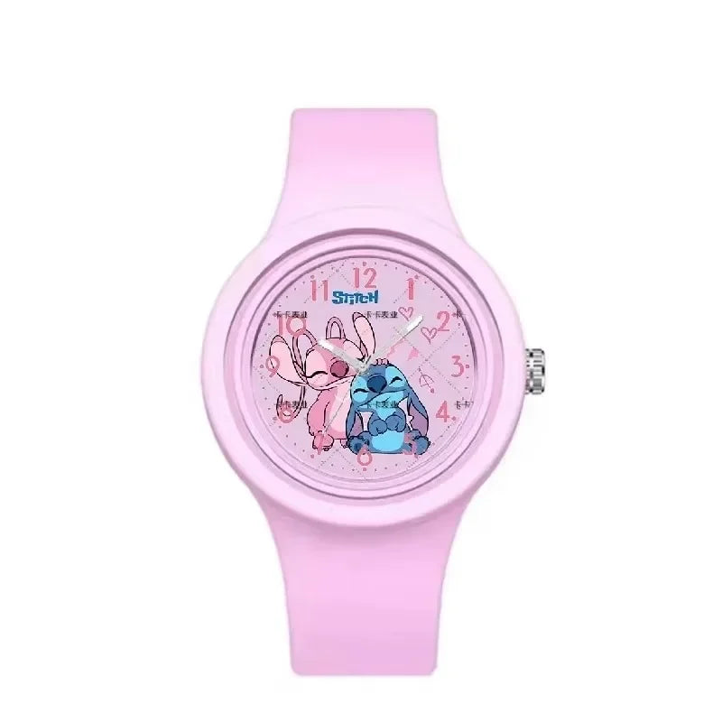 Cute Stitch Watch Cartoon Lilo & Stitch Kawaii Silicone Quartz Watch Anime Peripherals Children Birthday Gifts Boys Toys