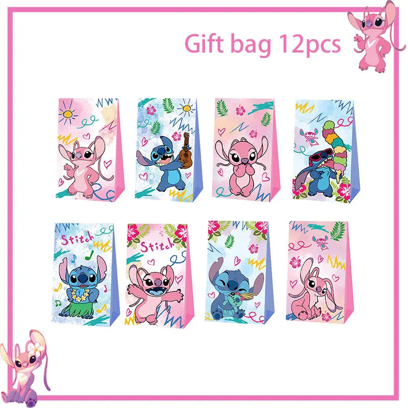 Pink Lilo Stitch Birthday Party Decoration Stitch And Angel Birthday Party Decorations Tableware Plates Balloons Girls Toy Gifts