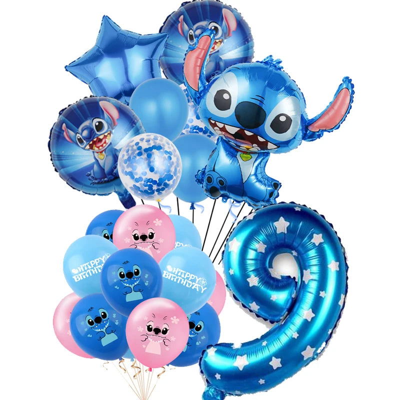Lilo and Stitch Birthday Decorations Tableware Paper Cups Plate Napkins Cake Topper Balloons Birthday Decor Party Supplies Gift