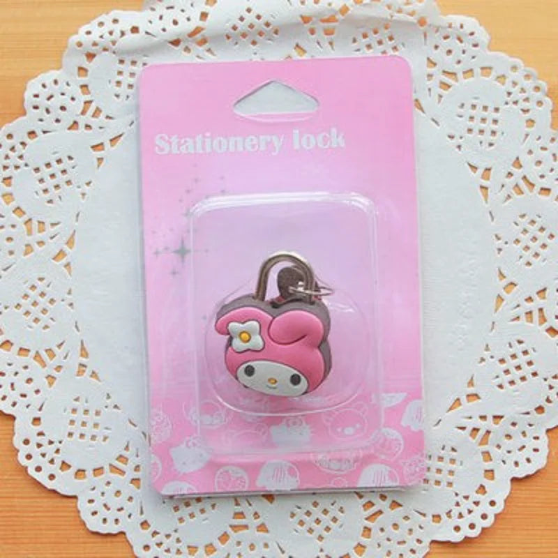 Sanrio Hello Kitty 3D Padlocks Mini Lock Cartoon Cute Multifunctional Luggage Locker Suitcase Girl Drawer Travel Anti-Theft Lock