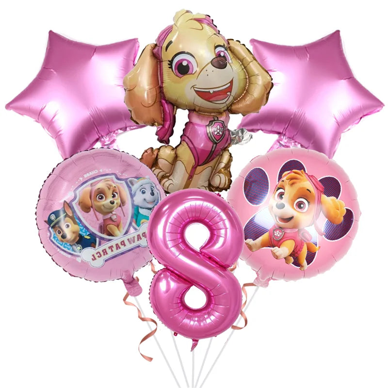 New Paw Patrol Birthday Decoration Dogs Skye Disposable Tableware Cup Plate Tablecloth Baby Shower Kids Girl Boy Party Supplies