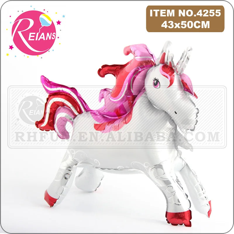 Unique Stand steadily Unicorn Birthday Party Decorations Supplies Wedding Engagement Children's Day Foil Unicorn Balloons globos