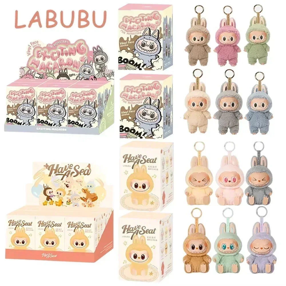 2025 New Labubu V3 Generation Series THE MONSTERS Have a Seat  Vinyl Face Plush Toy Series Blind Box Heartbeat Macaron 3rd