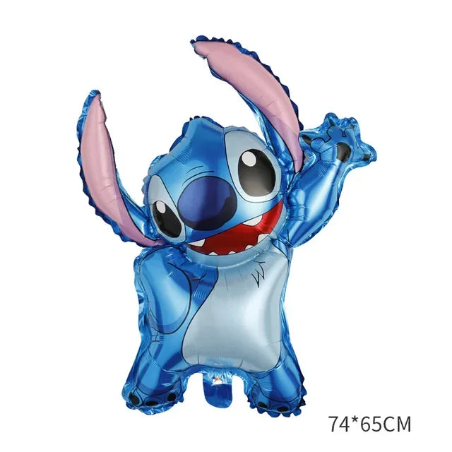 Lilo & Stitch Birthday Decorations Pink Girls Paper Cups Plates Napkins Cake Topper Tableware Set Balloons Decor Party Supplies