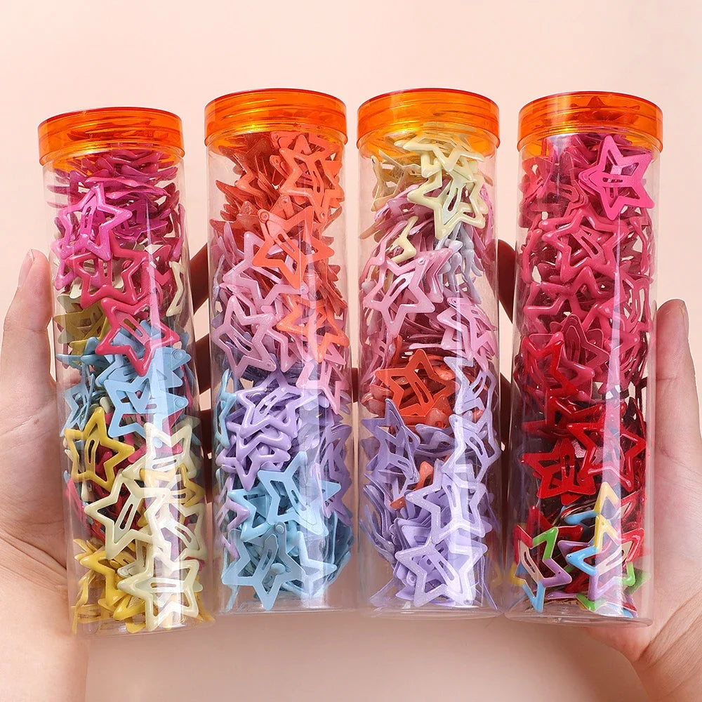 20 Colorful Star BB Hair Clips For Girls Children Lovely Hair Decorate Hairpins Barrettes Headwear Kids Hair Accessories