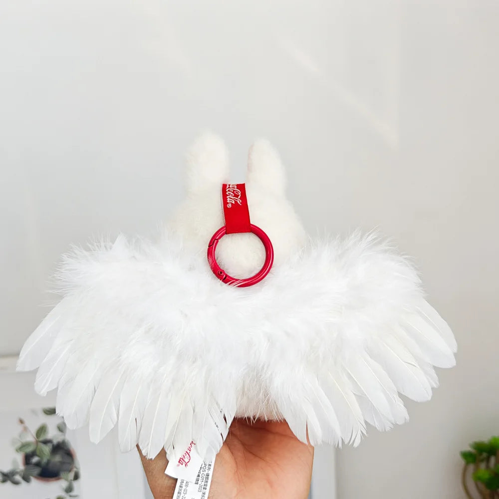 Doll Clothes Outfit Accessories for 15-17cm Labubu Black White Angel Feather Wings DIY Mini Dolls Clothing Girl Gift