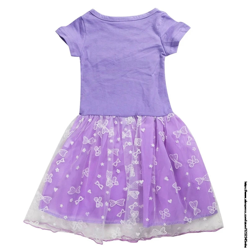 Hot Lilo And Stitch Girls Children Spring Summer Tutu Stitch Dress +Bag Kids Princess Girls Birthday Party Dress Costume