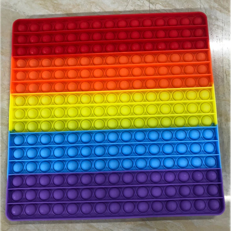 Big Size 30cm Rainbow Fidget Toys Push Bubble Anti Stress Toy Autism Needs Squishy Stress Reliever Toys For Kids Aнтистресс
