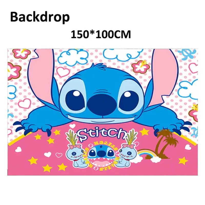 Lilo And Stitch Birthday Decorations Stitch Birthday Girl Party Decor Supplies Balloons Backdrop Banner Plates Cups Tablecloth