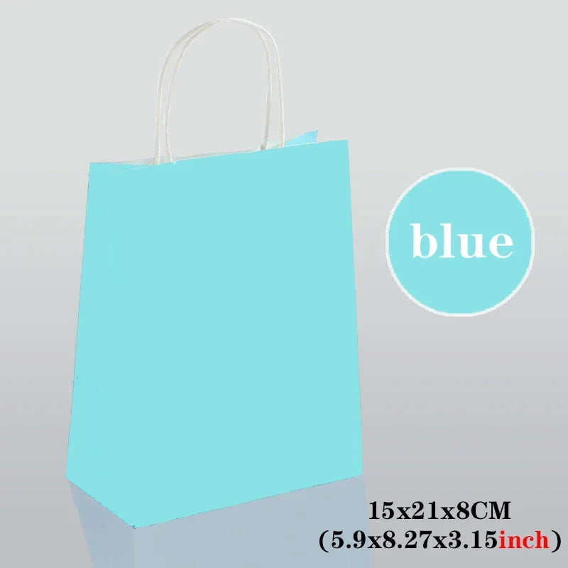 10/30/50pcs Holiday Party Gift Bag with Handle Jewelry Shopping Bag Thanksgiving Valentine's Day Marriage Gift Colored Paper Bag