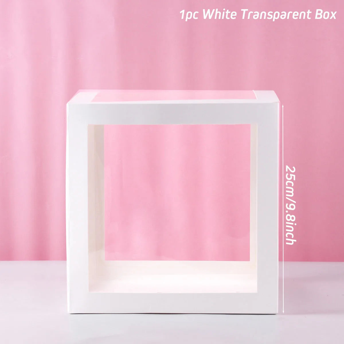 Transparent Baby Shower Box Boy Girl Birthday Decor 1st One First Birthday Wedding Party Decor Christening Babyshower Supplies