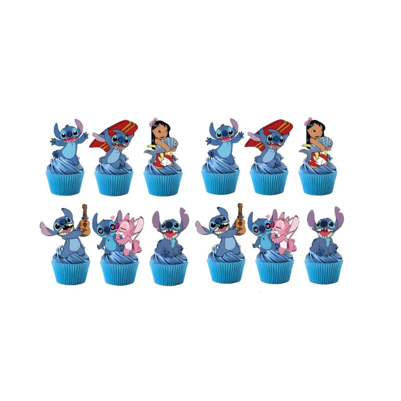 Lilo & Stitch Cake Decorations Stitch Theme Kids Boys Birthday Party Supplies Baby Shower Gift Cupcake Picks